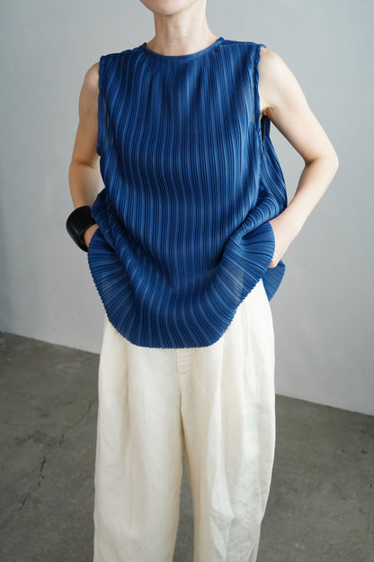 Pleats Vest / BLUE -4月24日発送-