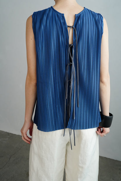 Pleats Vest / BLUE -4月24日発送-