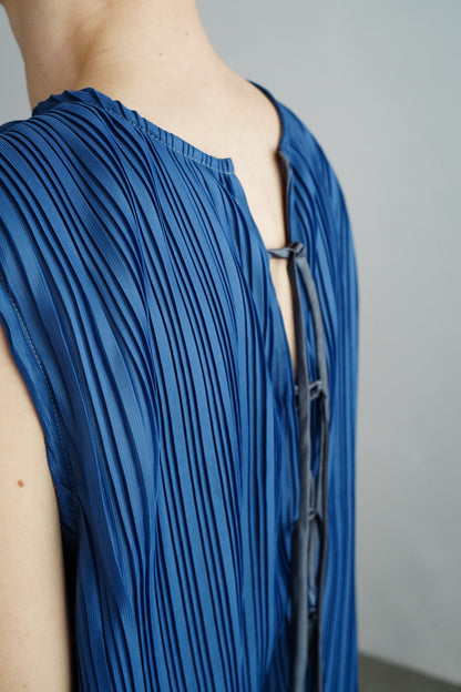Pleats Vest / BLUE -4月24日発送-