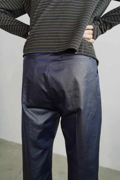 Arti Leather Pants / NAVY -10月31日発送-