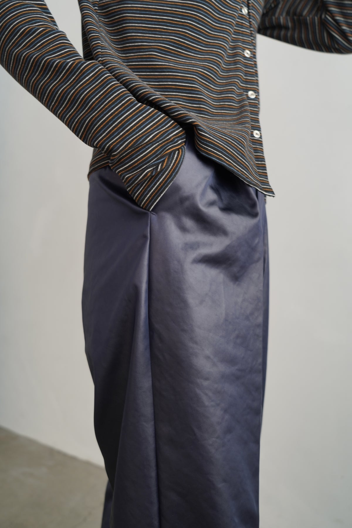 Arti Leather Pants / NAVY -10月31日発送-