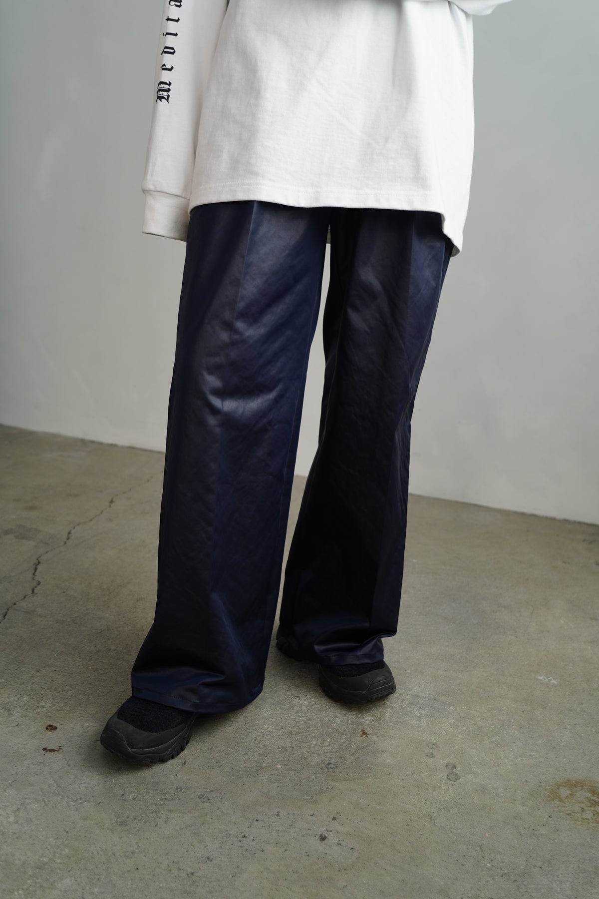 Arti Leather Pants / NAVY -10月31日発送-