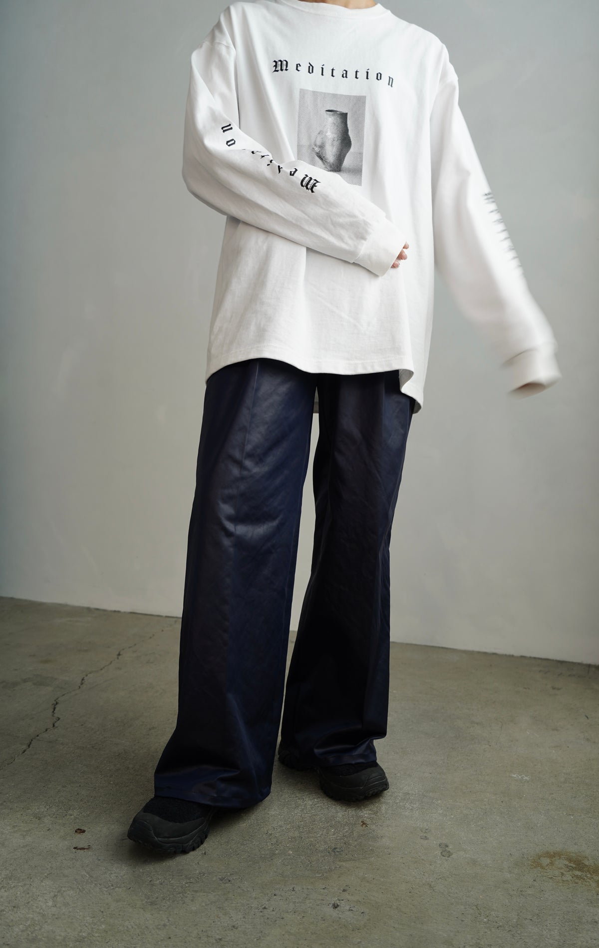 Arti Leather Pants / NAVY -10月31日発送-