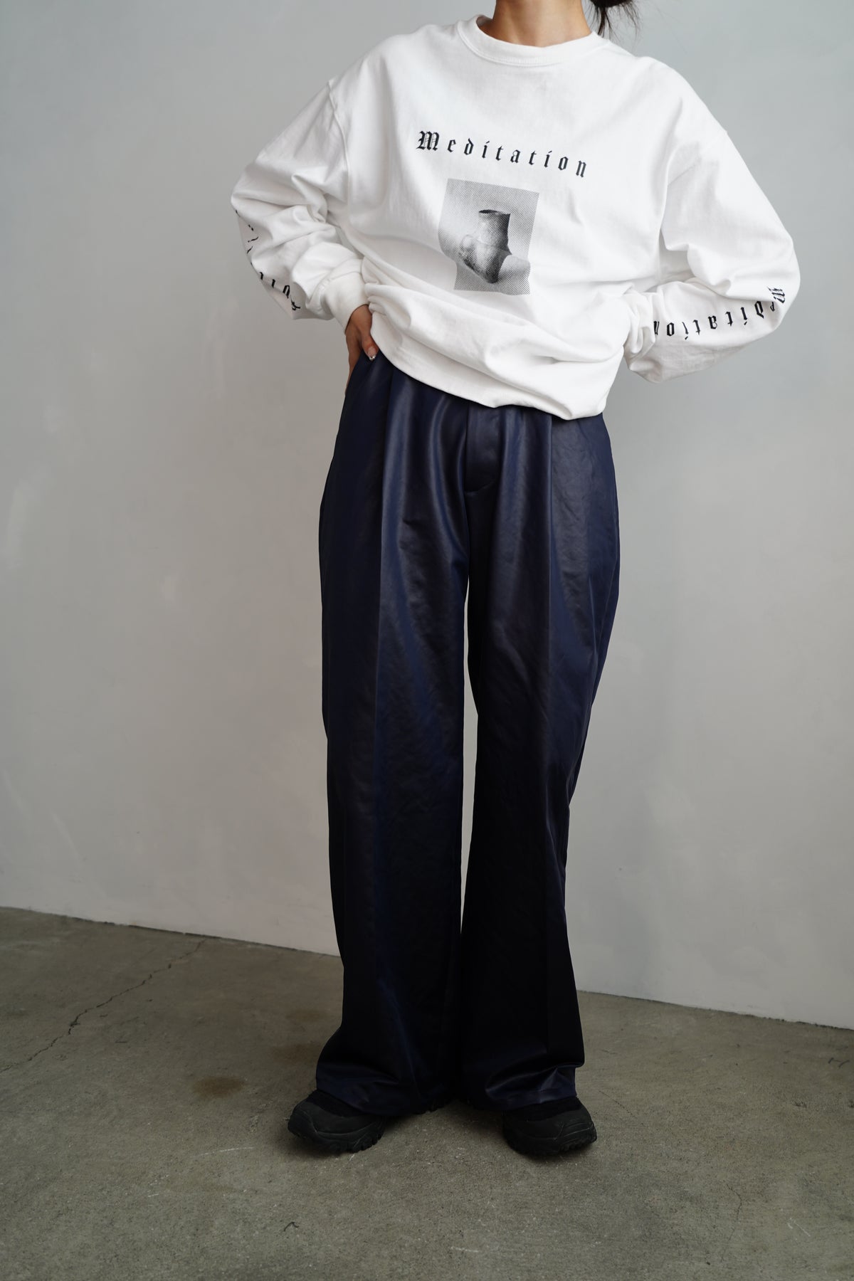 Arti Leather Pants / NAVY -10月31日発送-