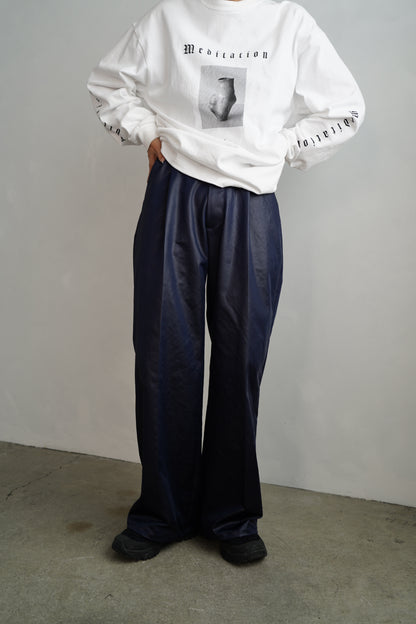 Arti Leather Pants / NAVY -10月31日発送-