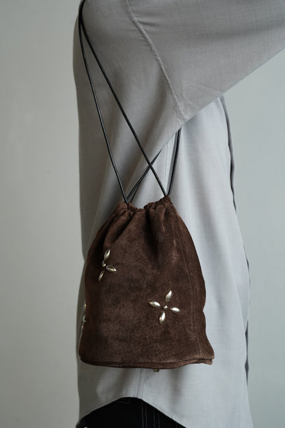 Suede Studs Bag / BROWN