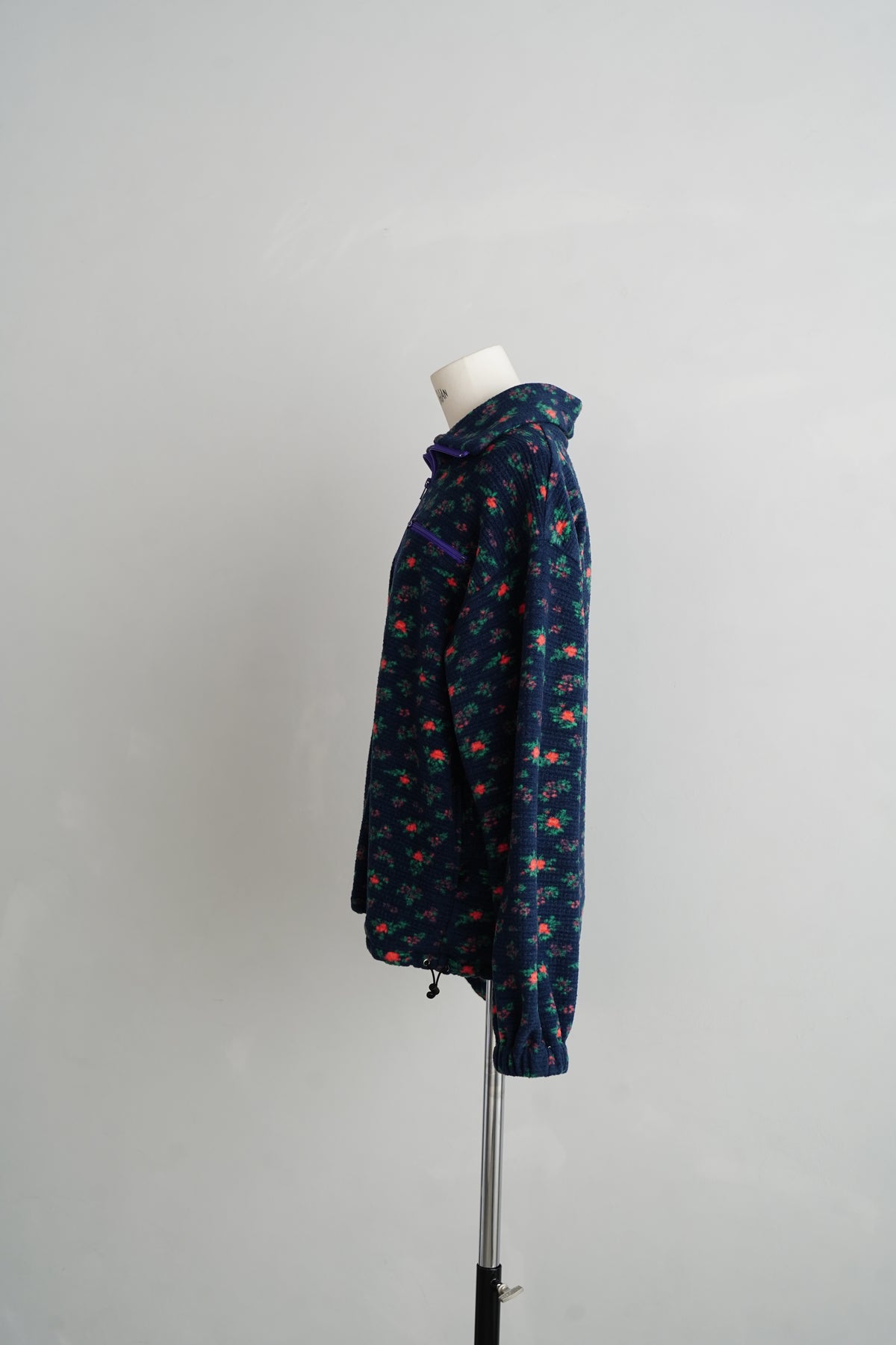 Flower Half-Zip Jacket / NAVY -11月25日発送-