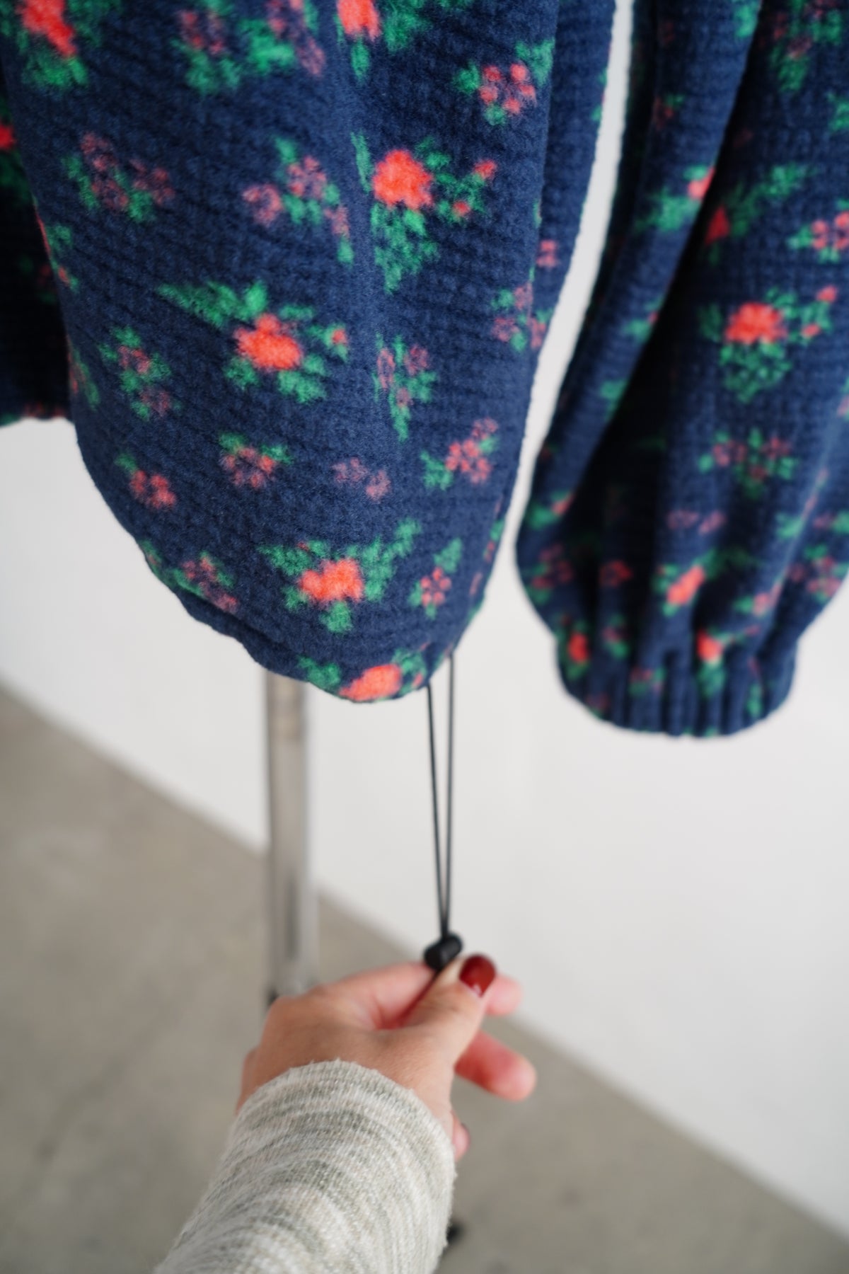 Flower Half-Zip Jacket / NAVY -11月25日発送-