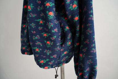 Flower Half-Zip Jacket / NAVY -11月25日発送-