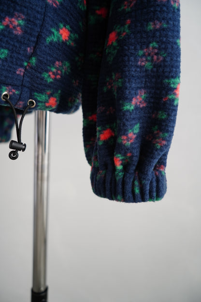 Flower Half-Zip Jacket / NAVY -11月25日発送-