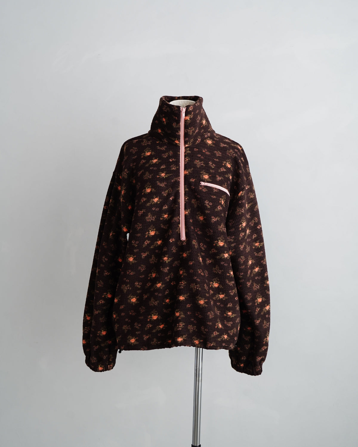 Flower  Half-Zip Jacket / BROWN -11月25日発送-