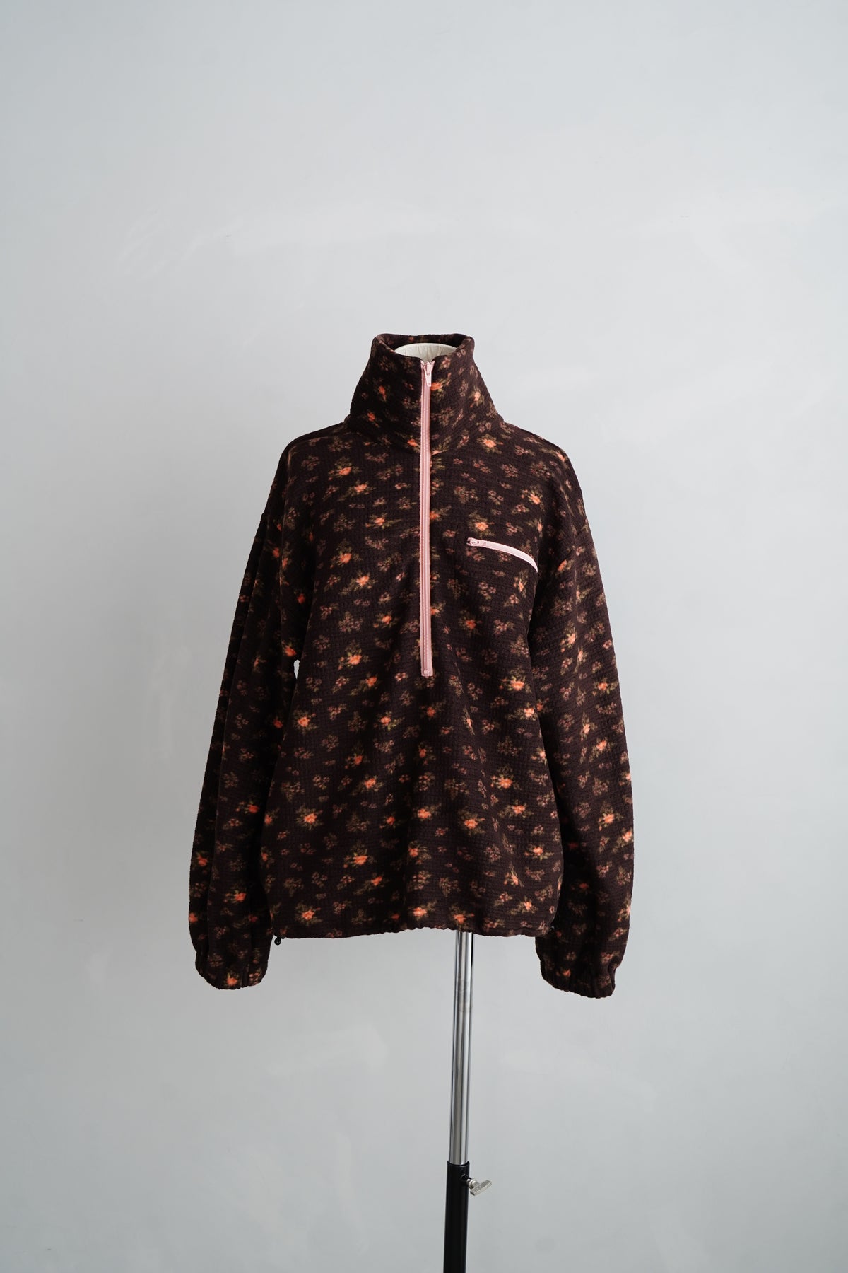 Flower  Half-Zip Jacket / BROWN -11月25日発送-