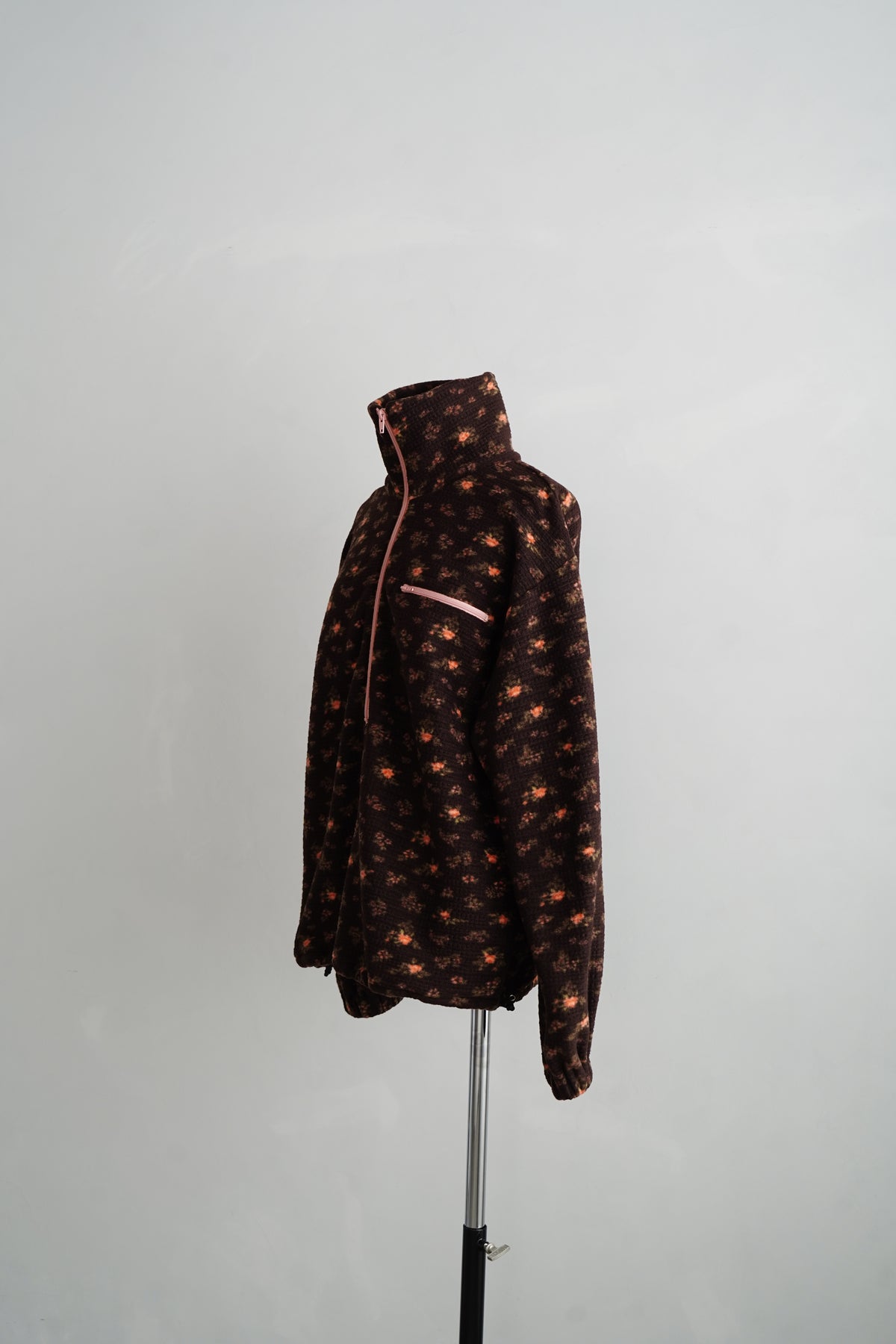 Flower  Half-Zip Jacket / BROWN -11月25日発送-