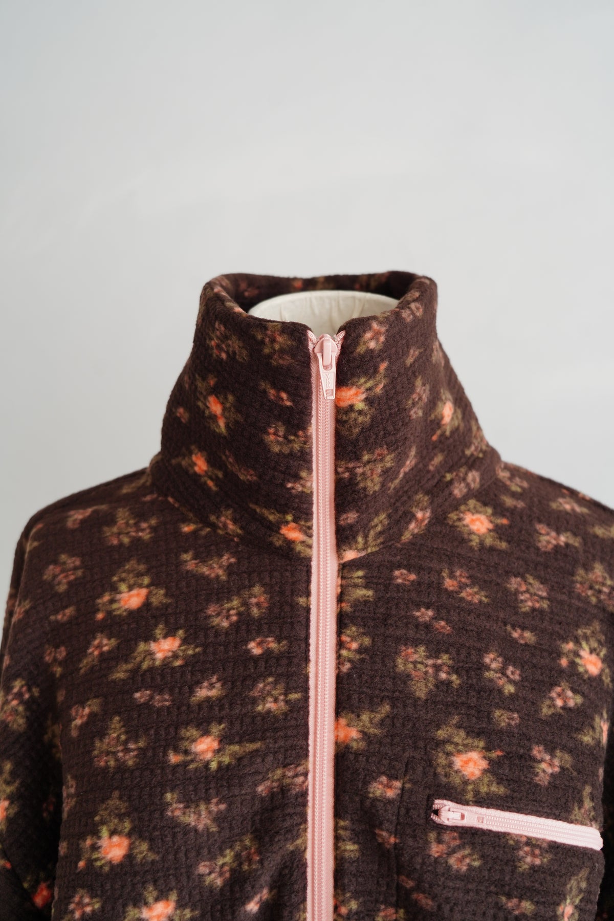 Flower  Half-Zip Jacket / BROWN -11月25日発送-