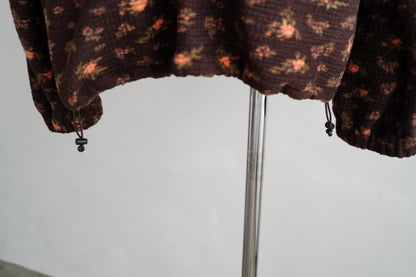 Flower  Half-Zip Jacket / BROWN -11月25日発送-
