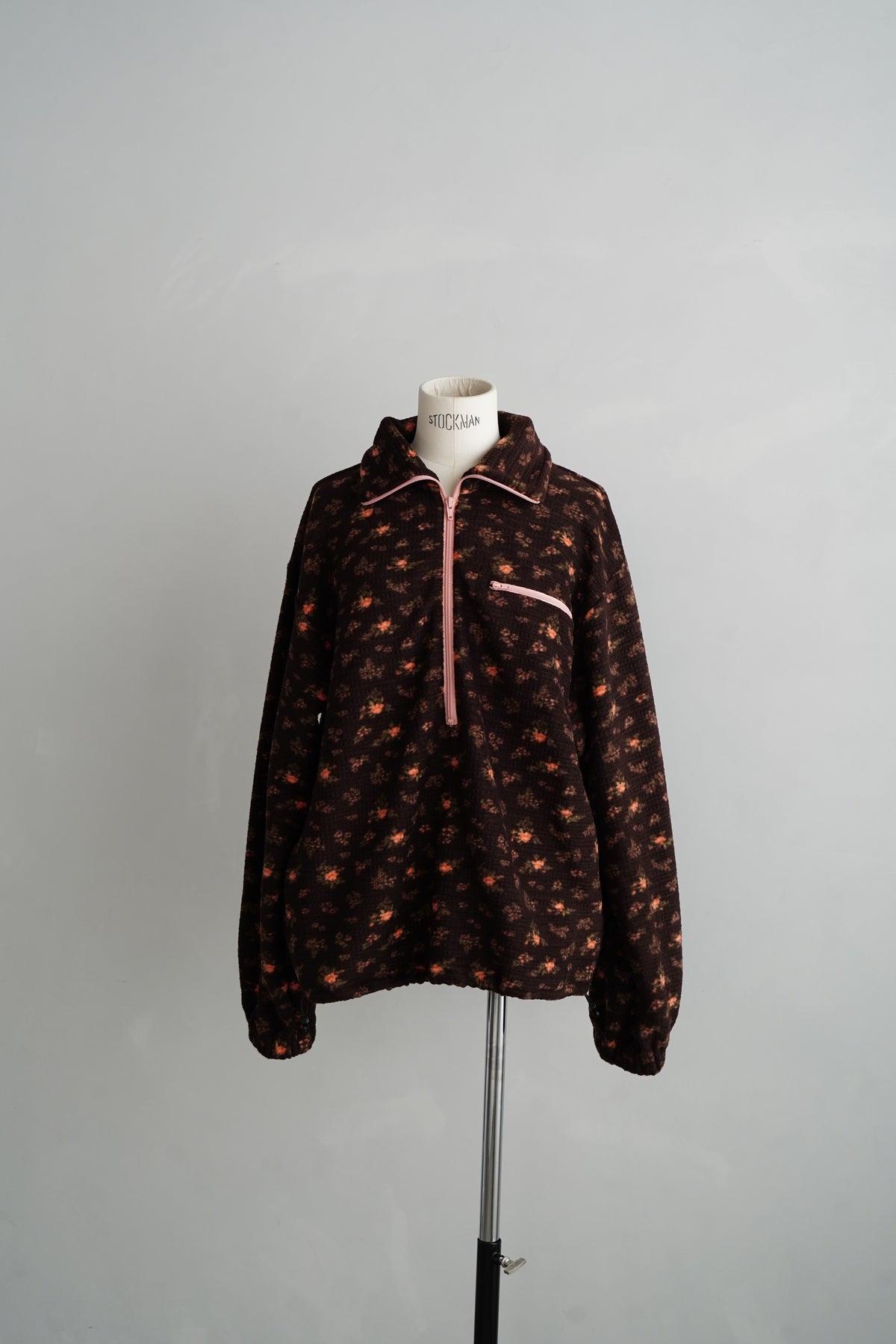 Flower  Half-Zip Jacket / BROWN -11月25日発送-