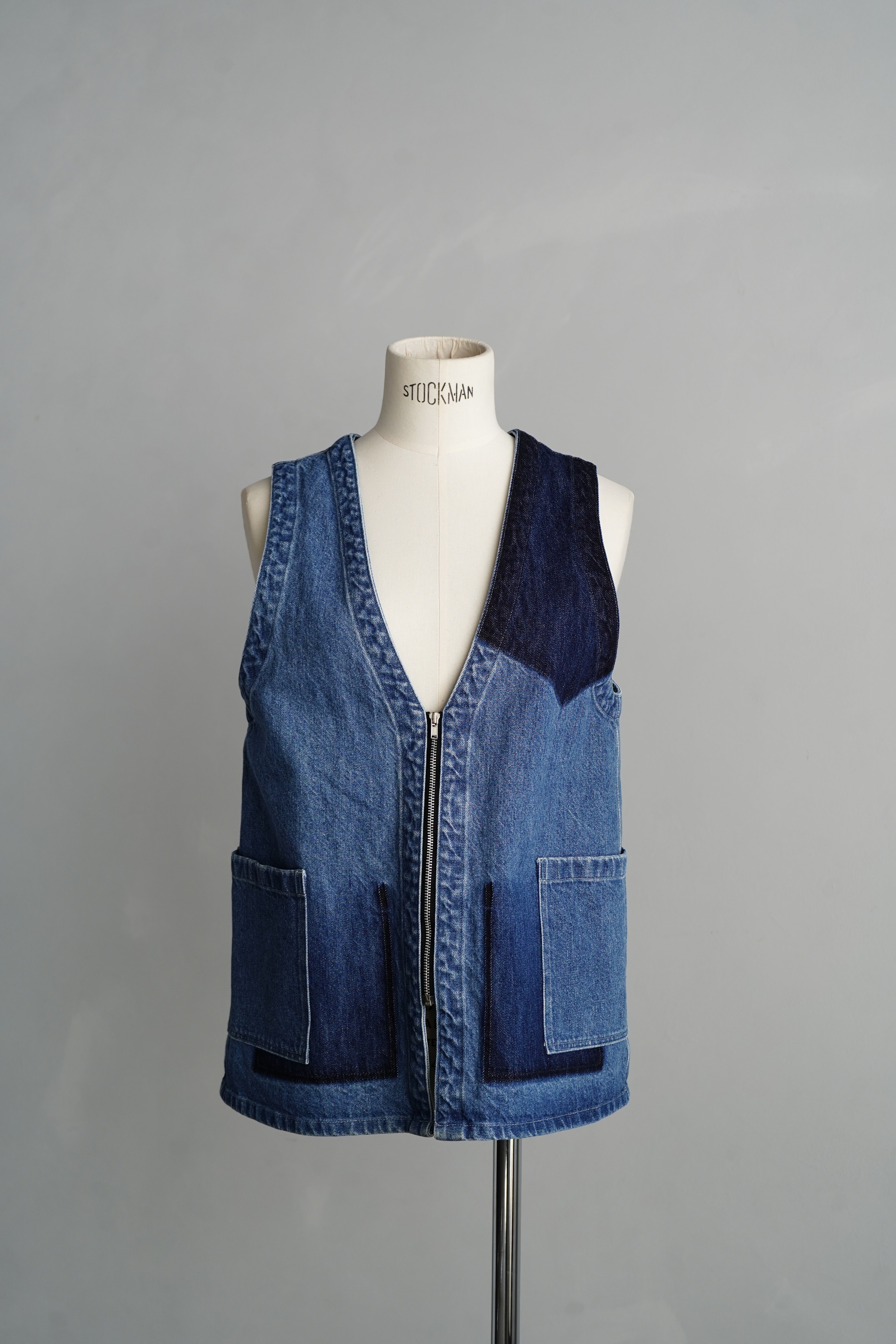 ameri VEST LAYERED DENIM JK （ベストのみ） Ameri VINTAGE - MESH LAYERED DENIM JACKET アメリ デニム