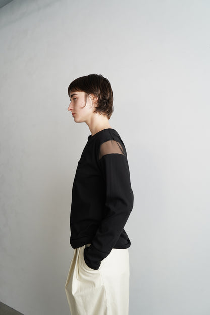 Fries Organdy Tops / BLACK -3日以内発送-