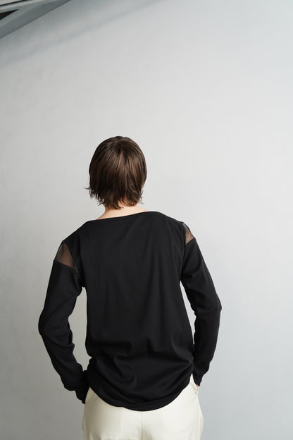 Fries Organdy Tops / BLACK -3日以内発送-