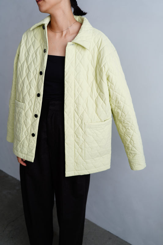 Quilted Middle Jacket / LIME