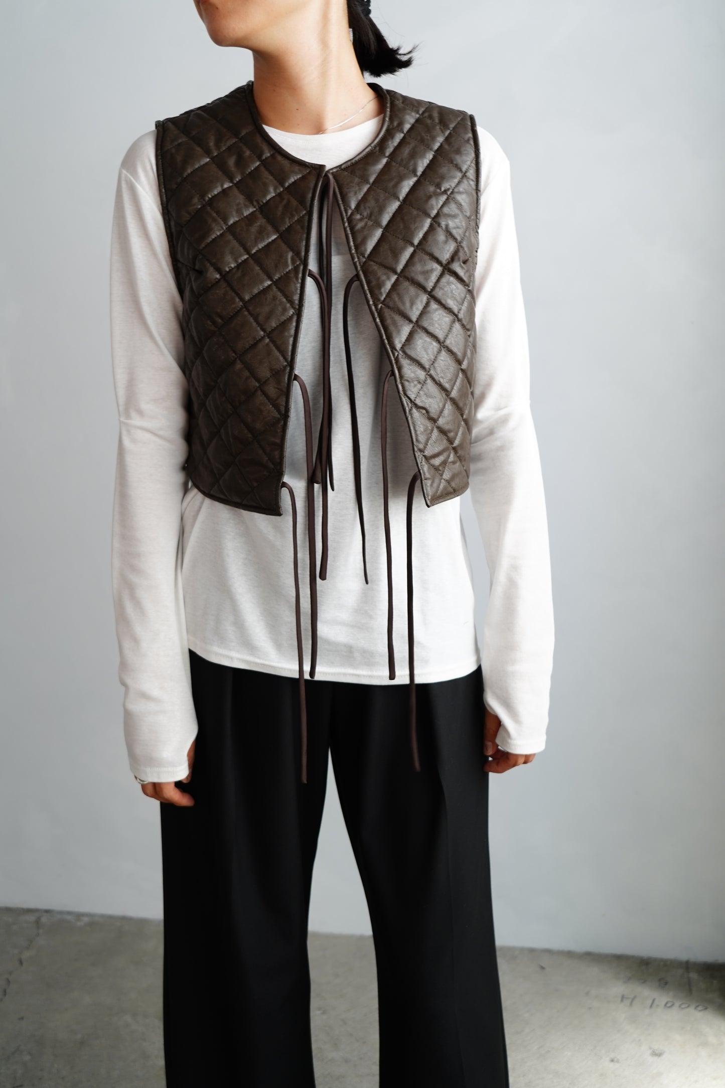 Quilted Vest / BROWN