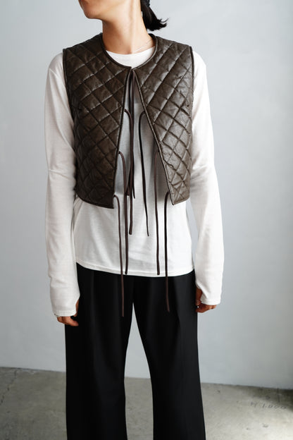 Quilted Vest / BROWN