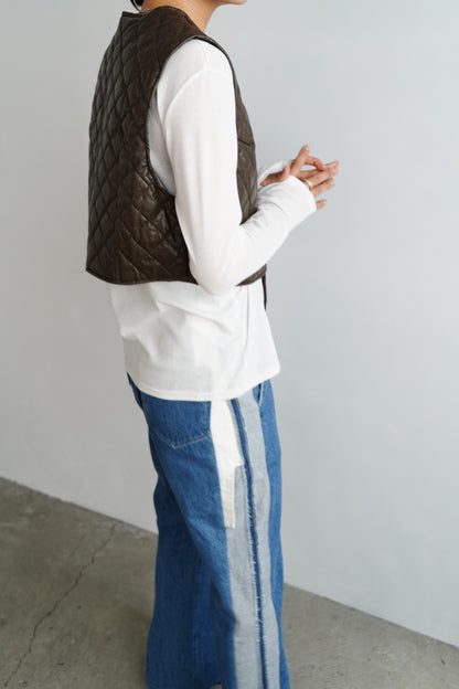 Quilted Vest / BROWN