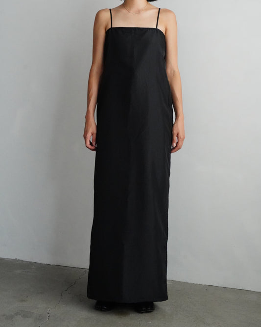 Taffeta Cami Dress / BLACK -9月20-25日発送-
