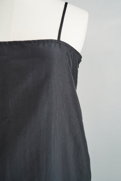Taffeta Cami Dress / BLACK -9月20-25日発送-