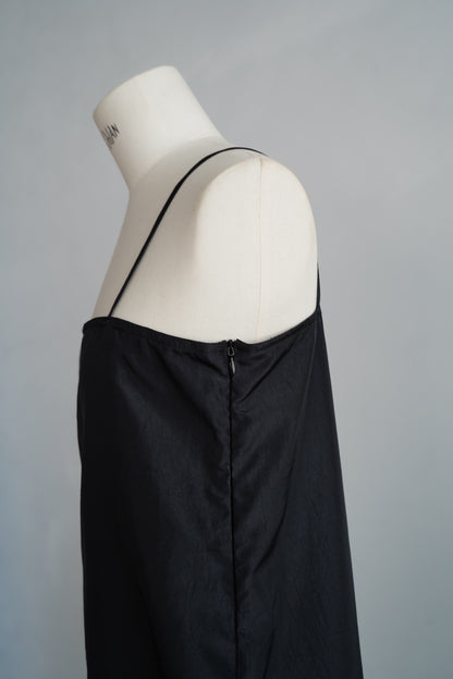 Taffeta Cami Dress / BLACK -9月20-25日発送-
