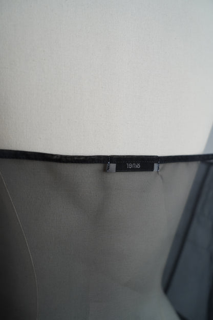 Organdy Draw Cami / BLACK -9月20-25日発送-