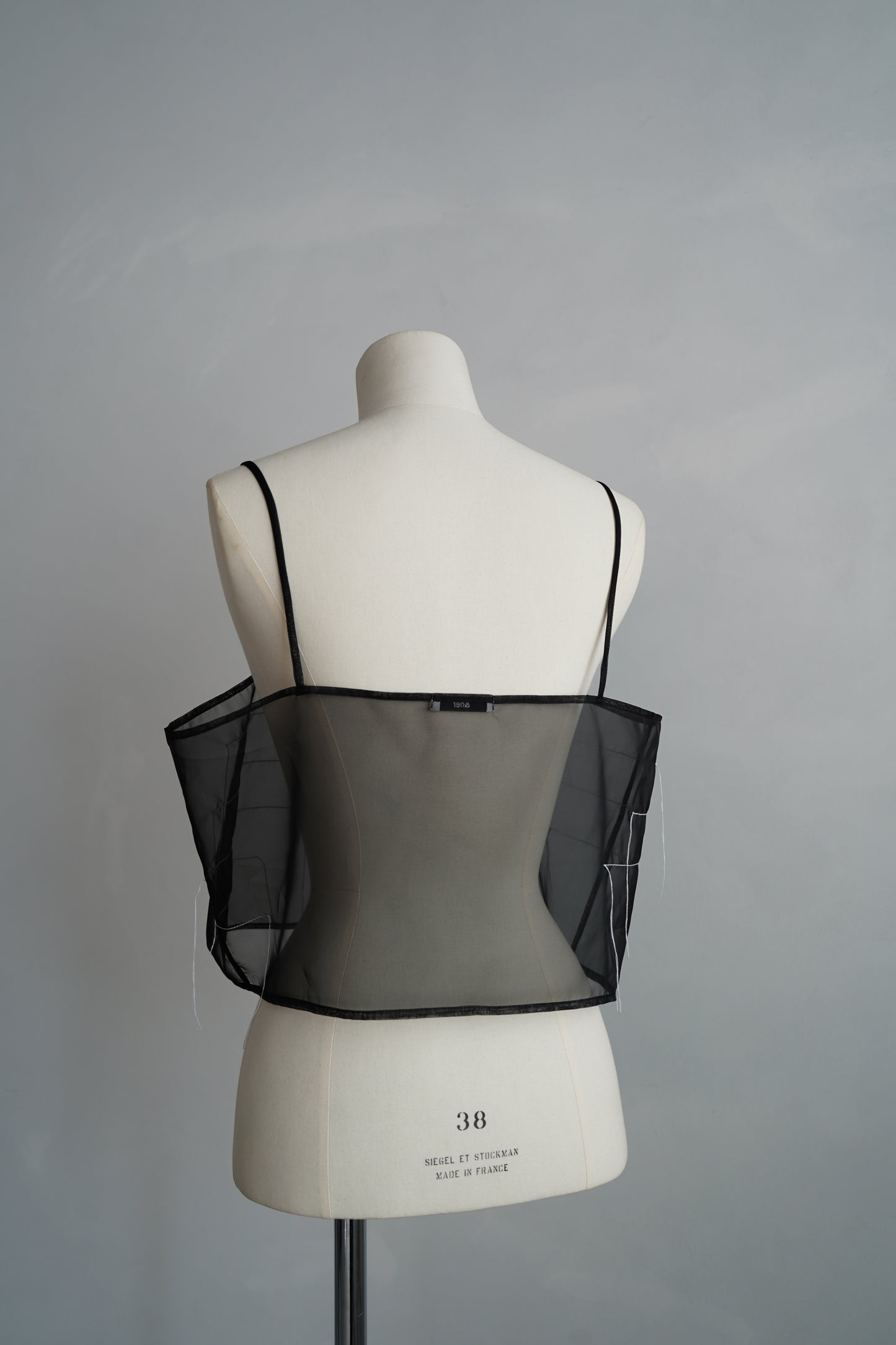 Organdy Draw Cami / BLACK -9月20-25日発送-