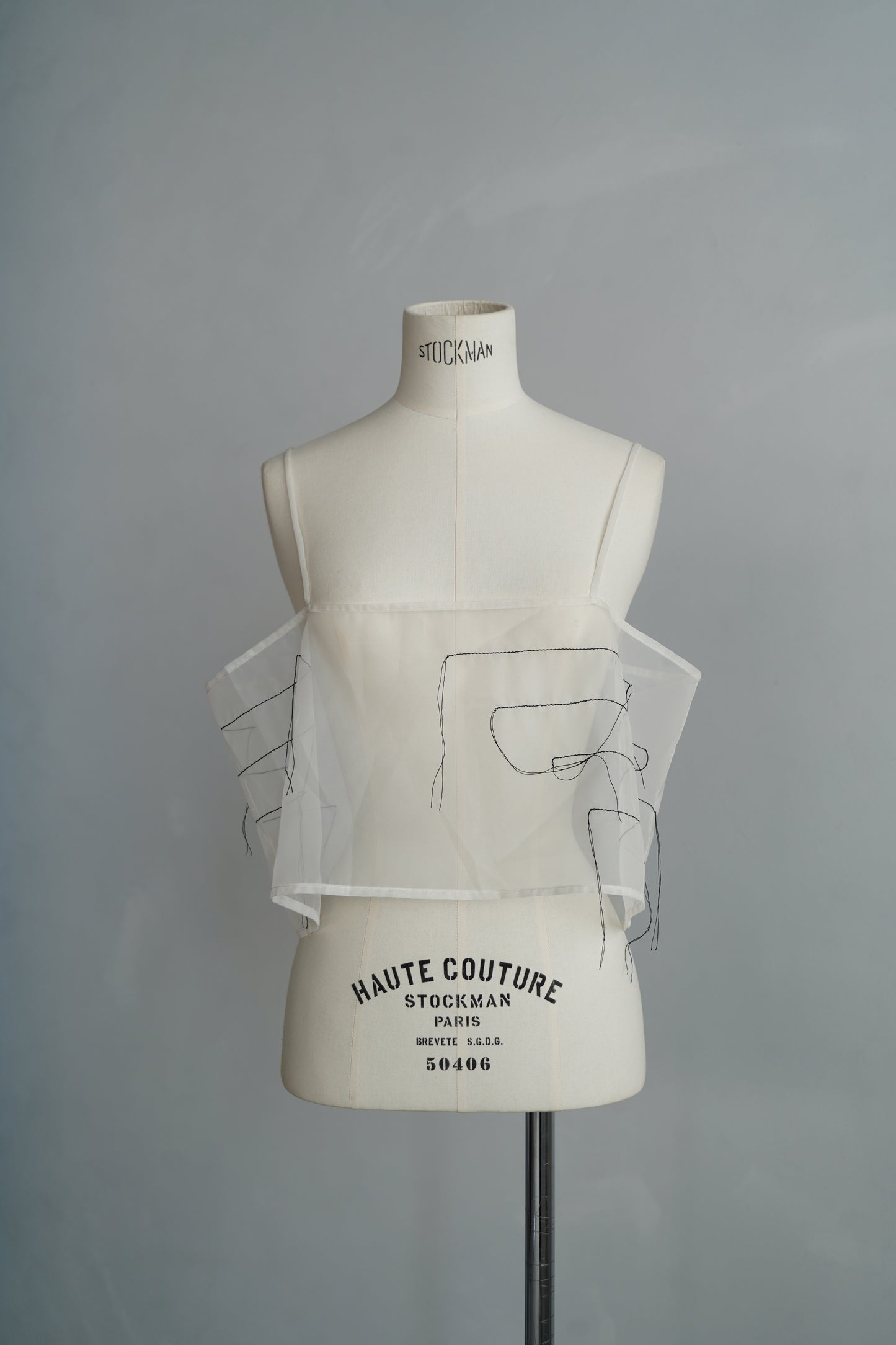 Organdy Draw Cami / WHITE -10月17日発送-