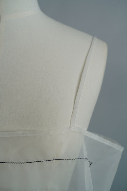 Organdy Draw Cami / WHITE -10月17日発送-