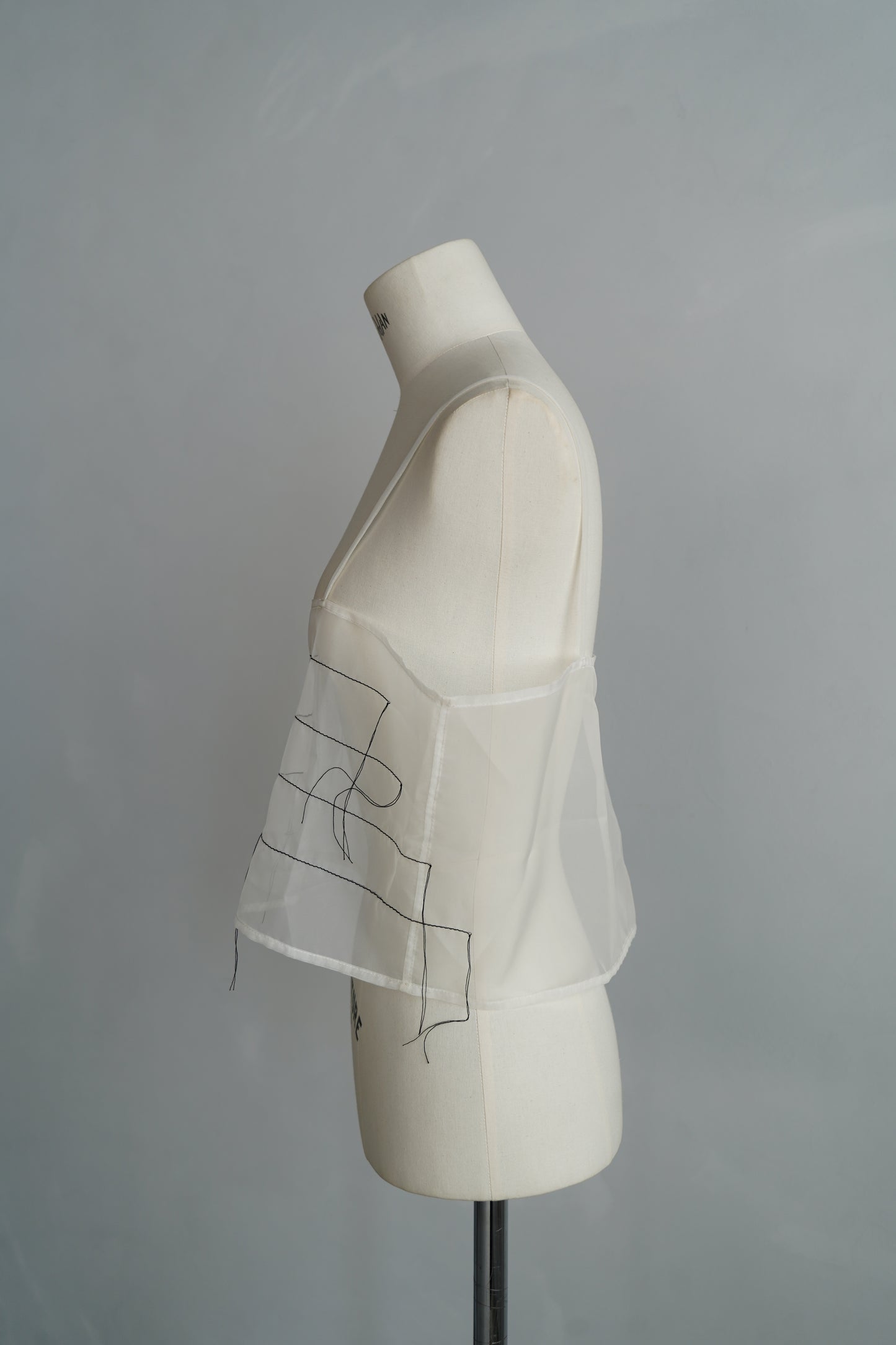 Organdy Draw Cami / WHITE -10月17日発送-