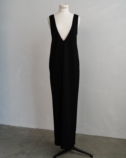 Vneck Jersey Dress / BLACK -9月15-20日発送-