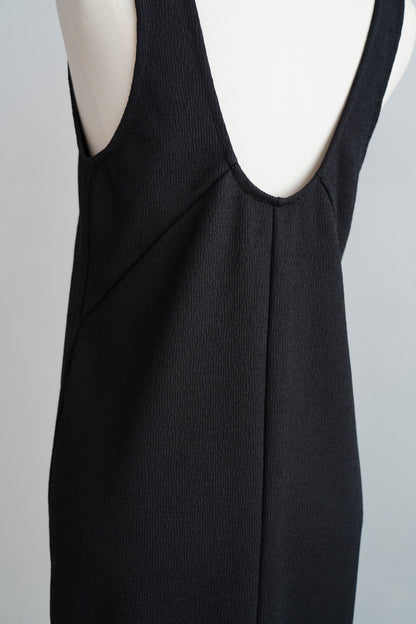 Vneck Jersey Dress / BLACK -9月15-20日発送-