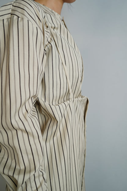 Stripe Dress / BEIGE -9月25-30日発送-