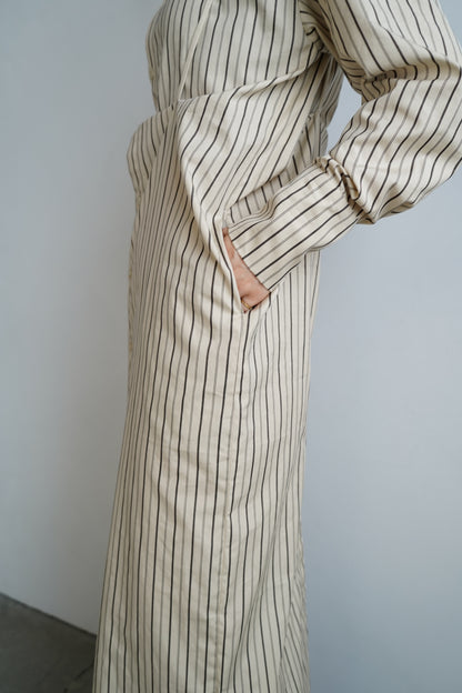 Stripe Dress / BEIGE -9月25-30日発送-