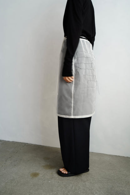 Organdy Draw Wrap Skirt / WHITE -9月10-15日発送-
