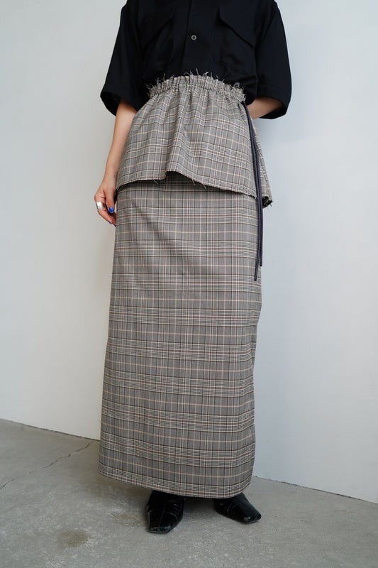 Plaid Skirt / BEIGE -9月25-30日発送-