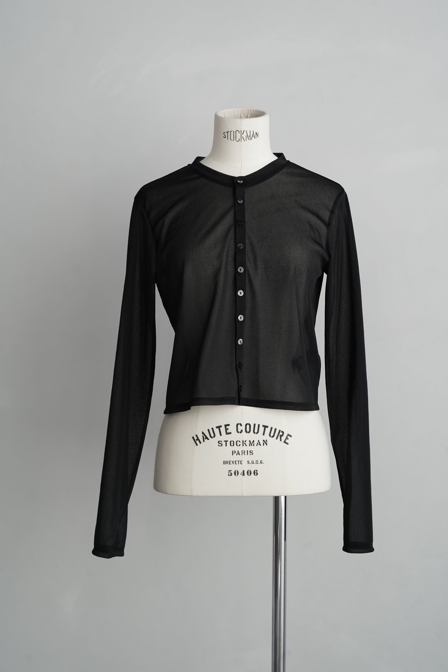 Sheer Cardigan / BLACK