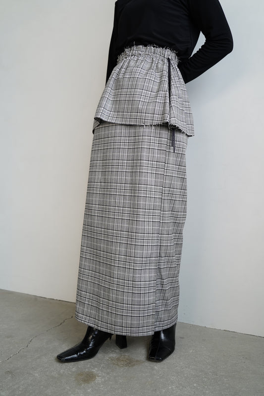 Plaid Skirt / GRAY -9月25-30日発送-