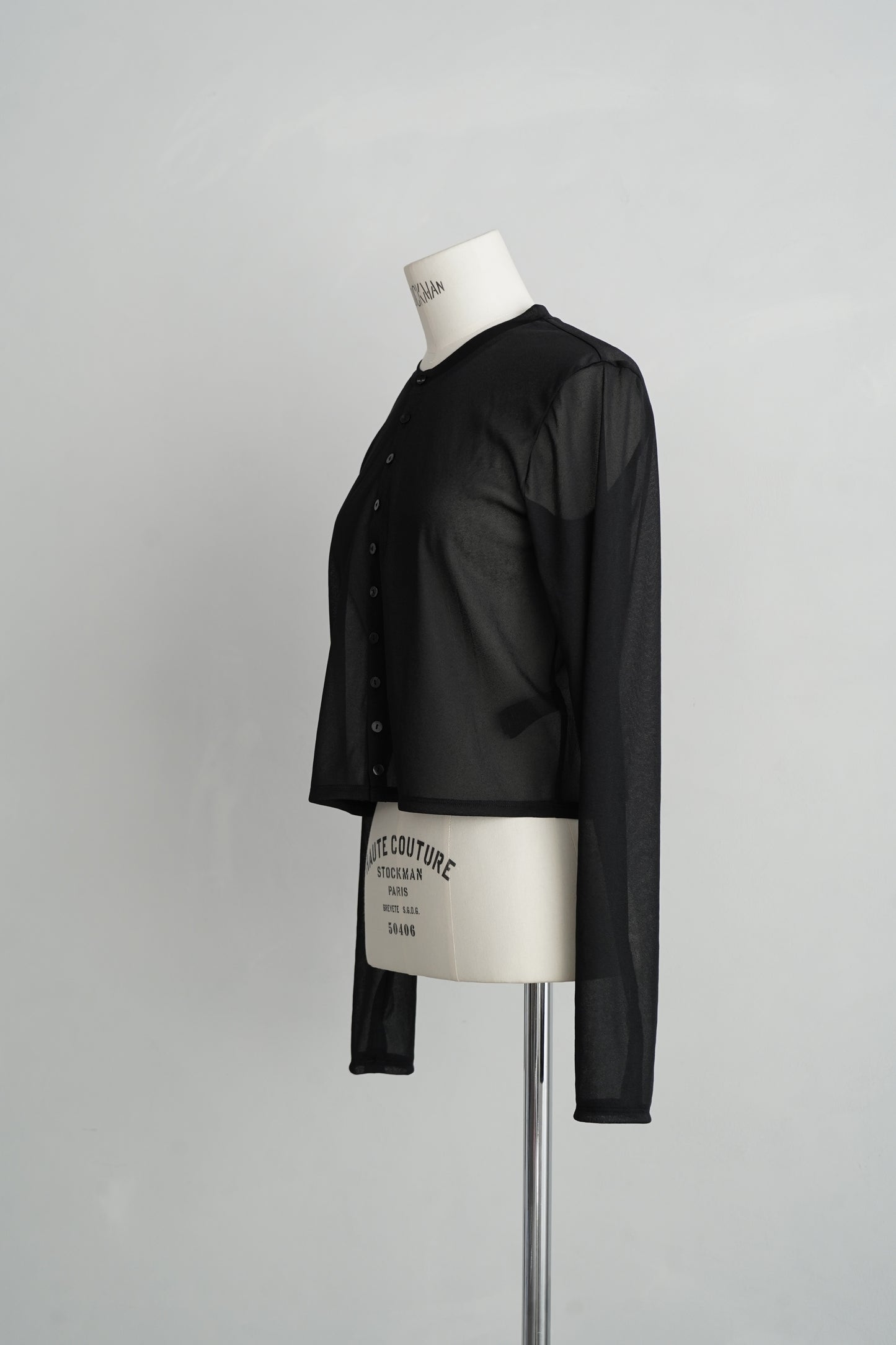 Sheer Cardigan / BLACK