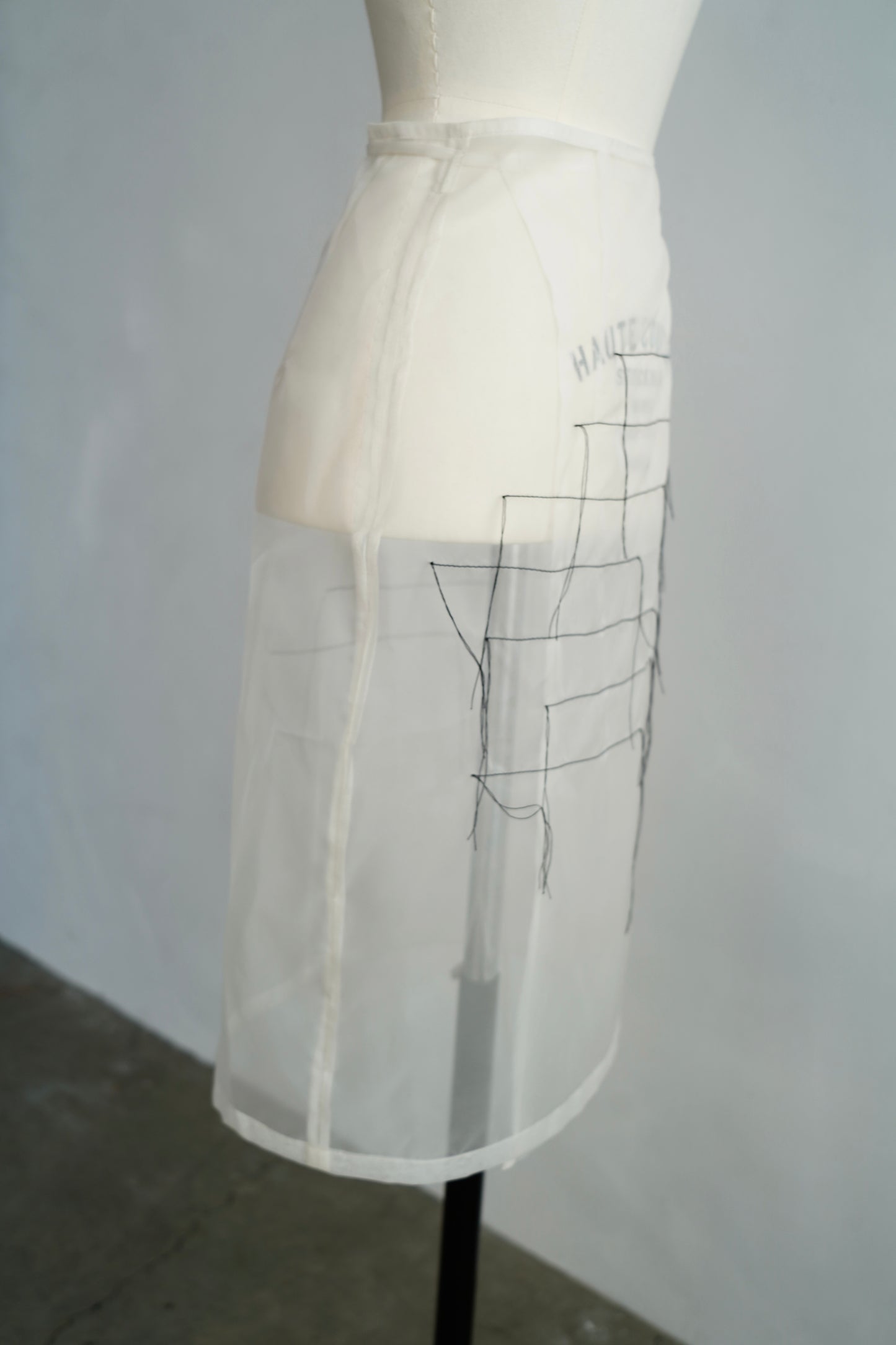 Organdy Draw Wrap Skirt / WHITE -9月10-15日発送-