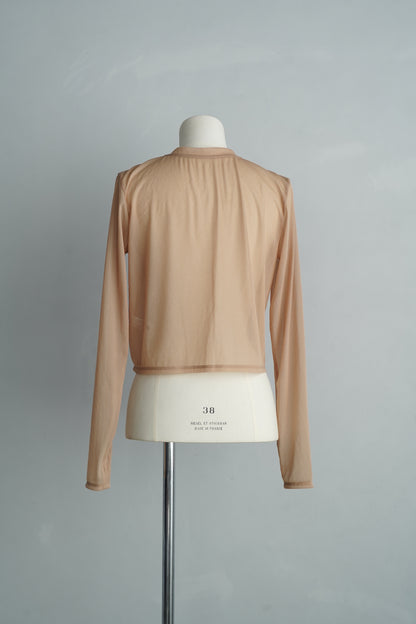 Sheer Cardigan / BEIGE