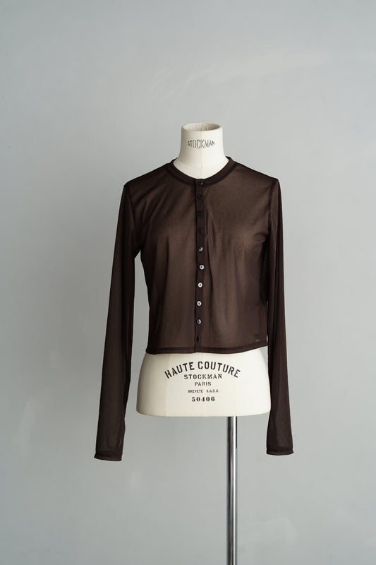 Sheer Cardigan / BROWN