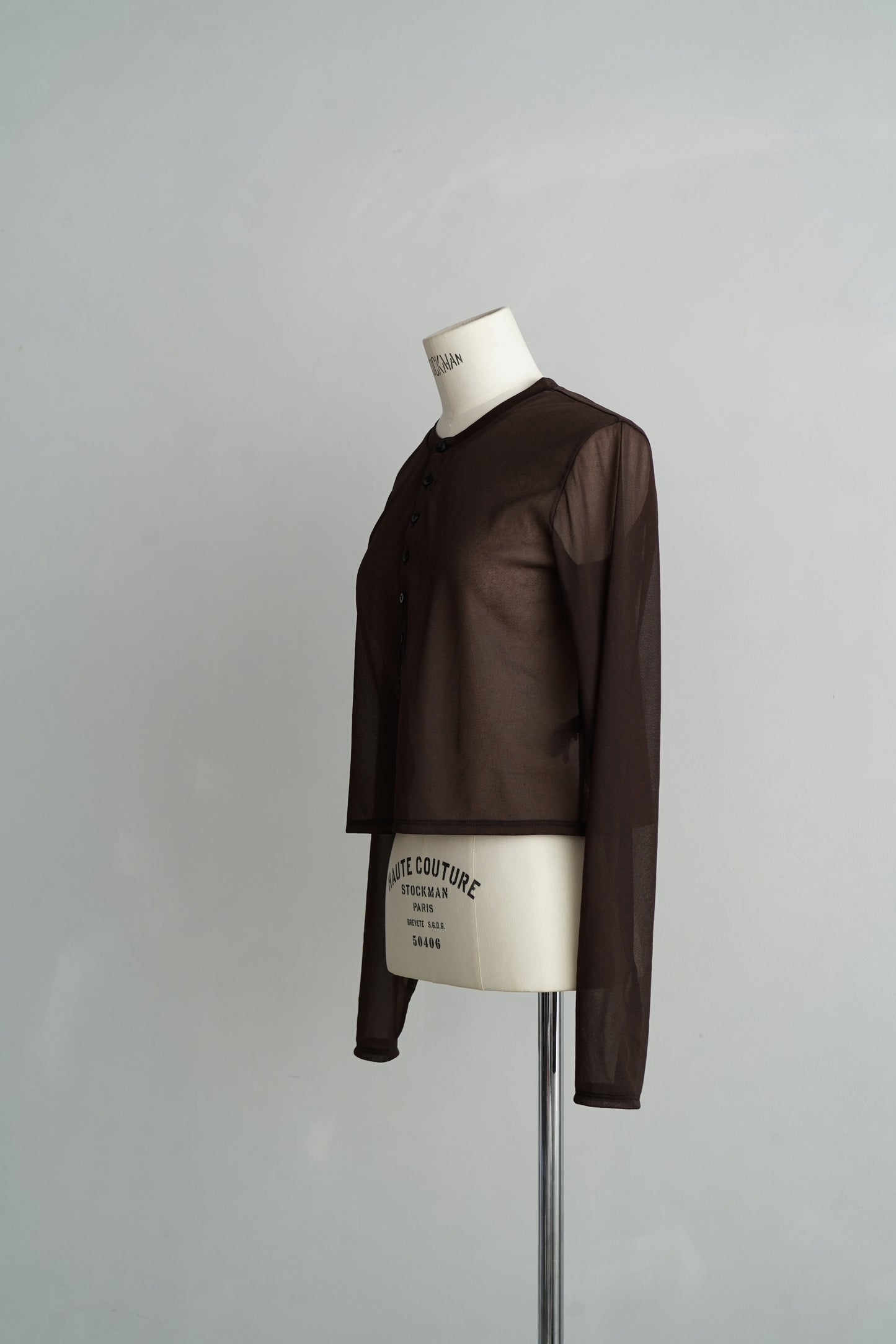 Sheer Cardigan / BROWN