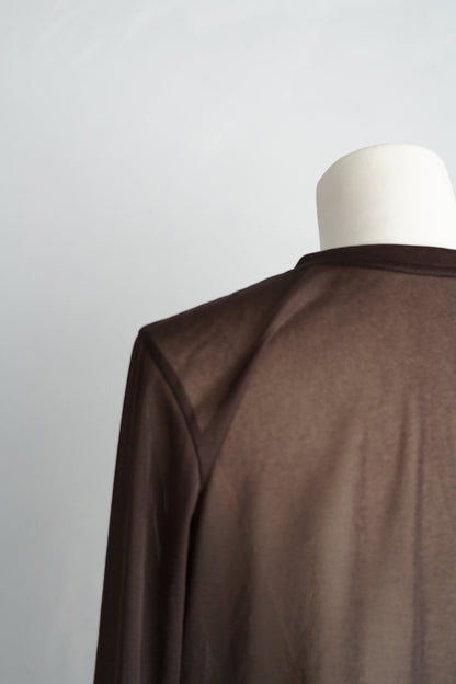 Sheer Cardigan / BROWN