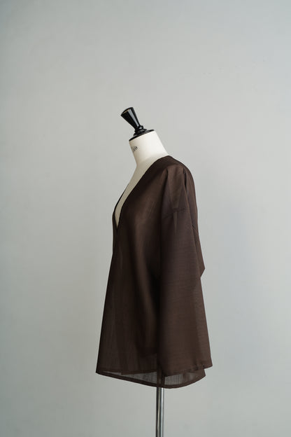 【SAMPLE SALE】Voile Tops/BROWN